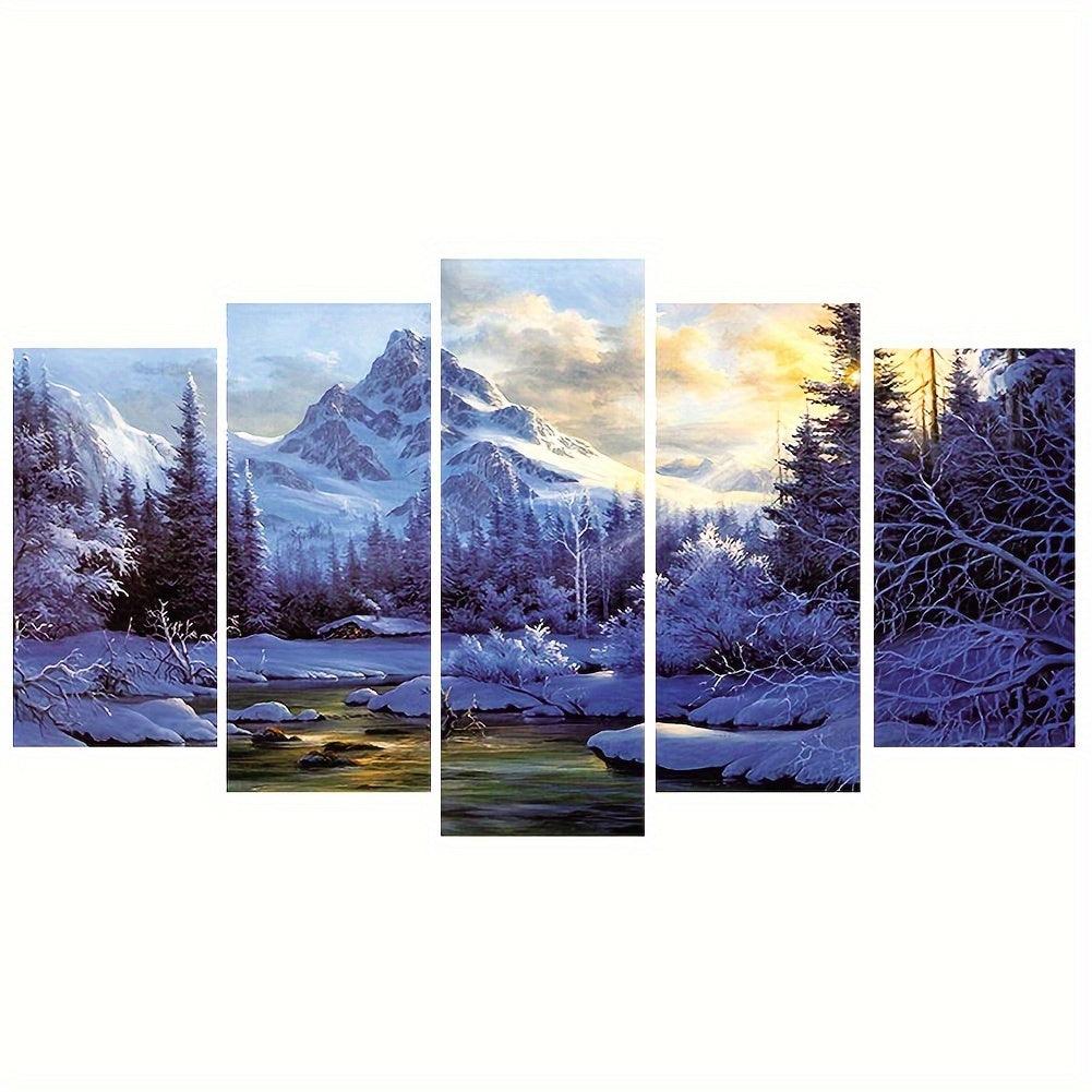 5 Paneele Diamond Painting-Schneeberg - Jetzt bei diamondspainting kaufen