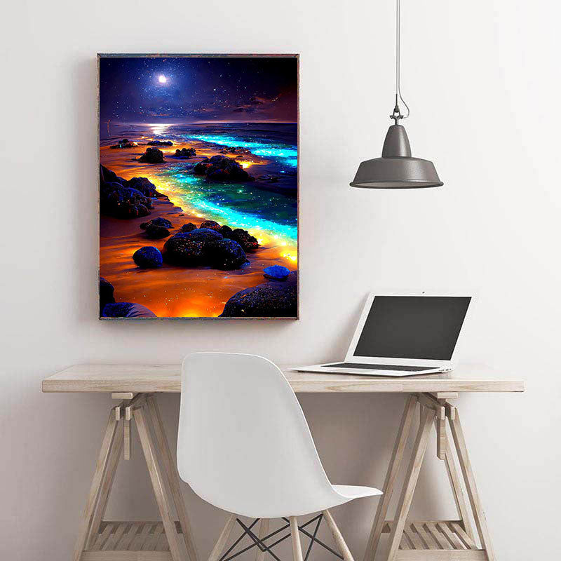 Diamond Painting-Magisches Leuchten am Meeresstrand