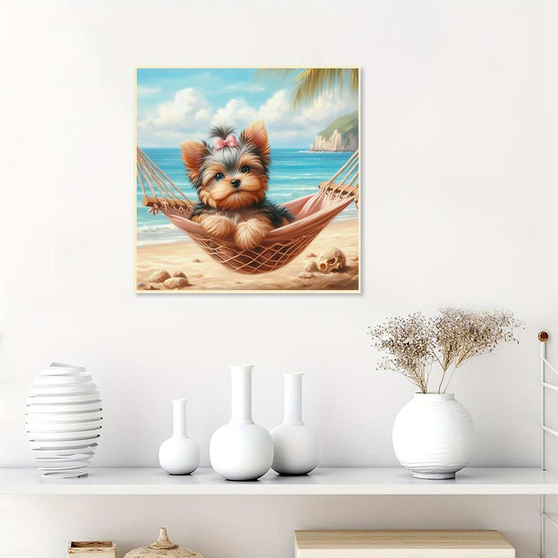 AB Diamond Painting-Strandwelpe