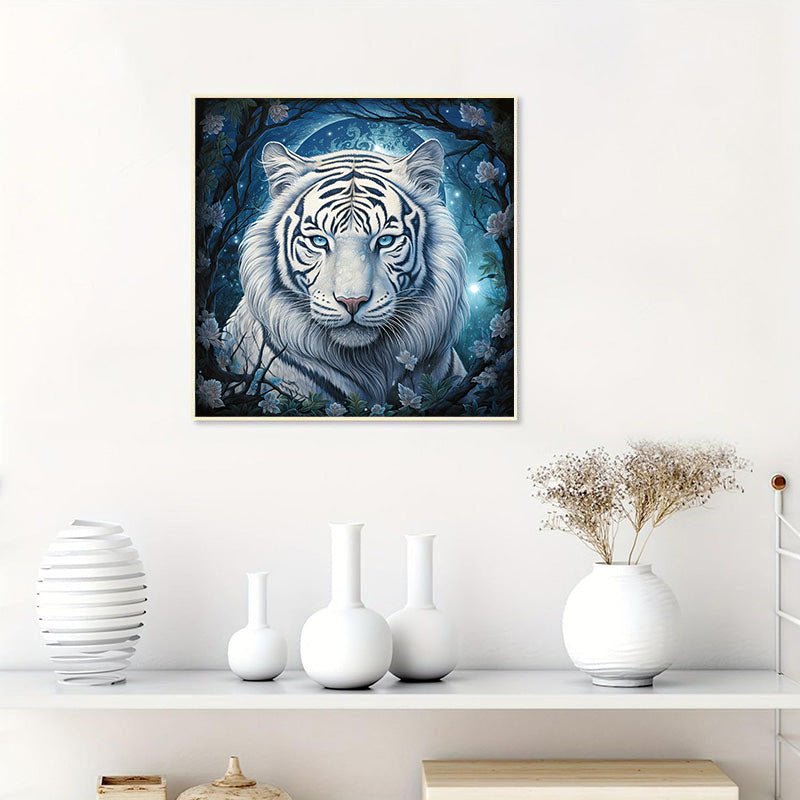 AB Diamond Painting-Weißer Tigerkönig
