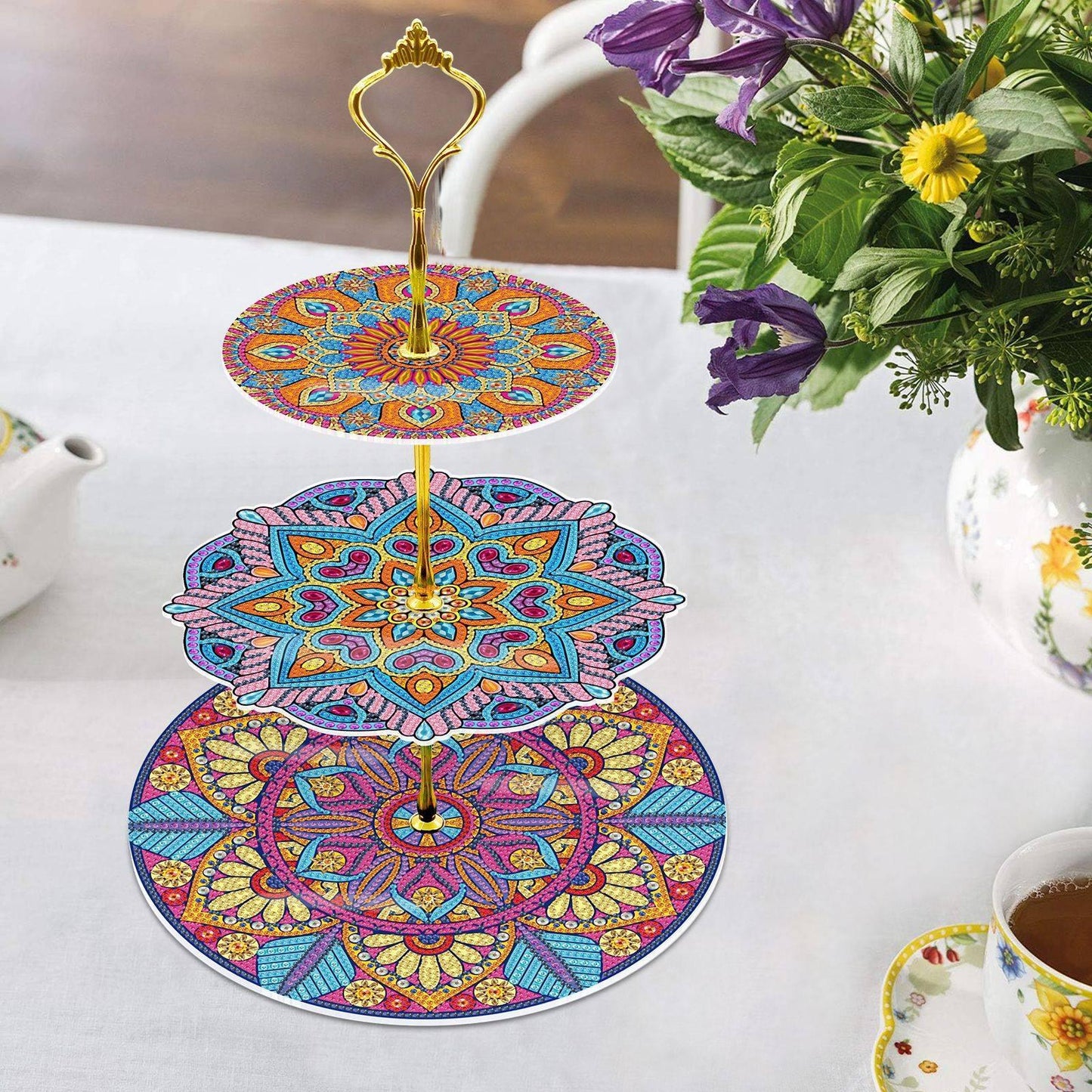 Accessoires- Dreischichtiger dreidimensionaler Speiseteller - Jetzt bei diamondspainting kaufen