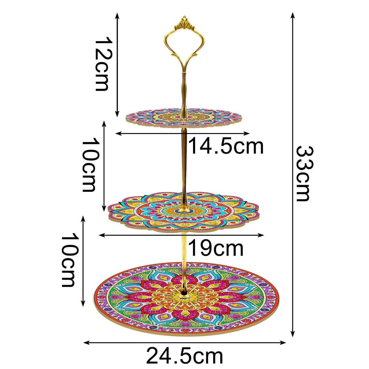 Accessoires- Dreischichtiger dreidimensionaler Speiseteller - Jetzt bei diamondspainting kaufen