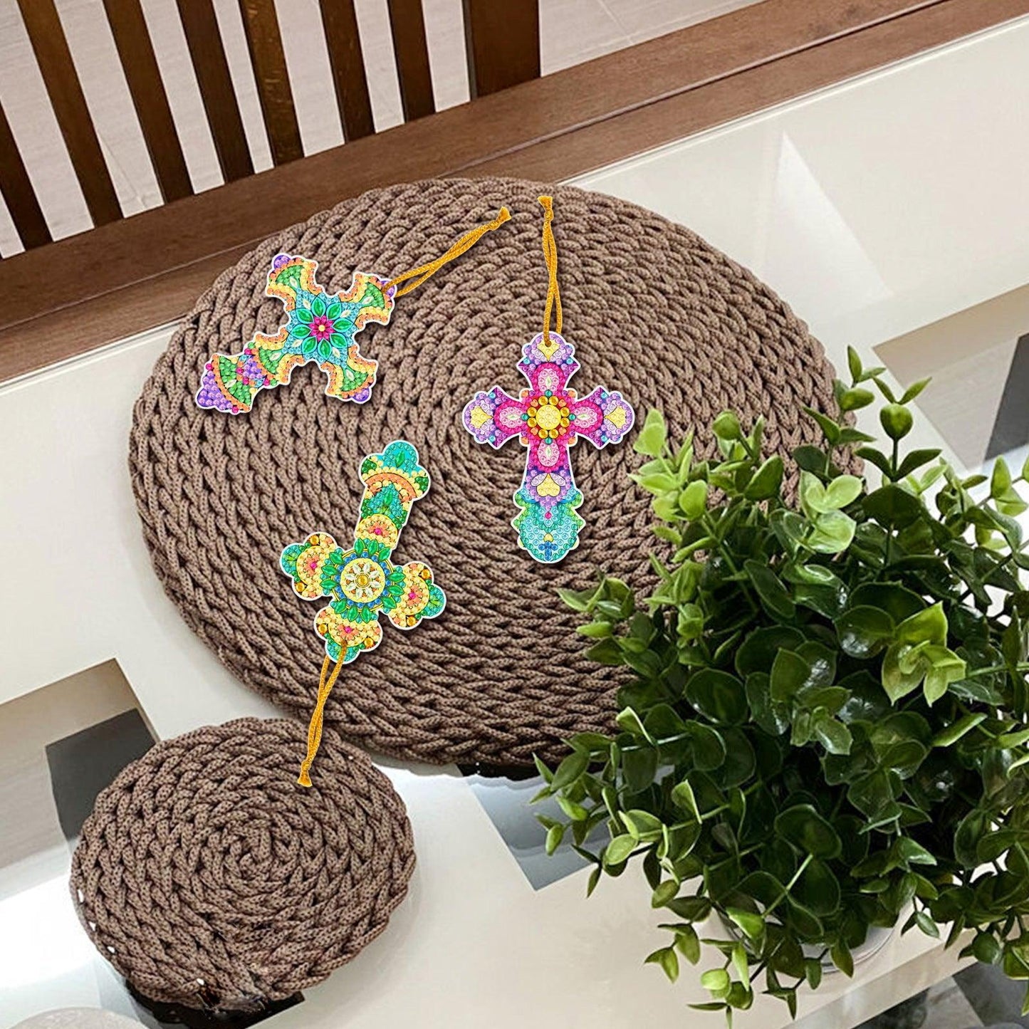 Accessoires- Wandbehänge(kreuzen)Zehnteiliges Set - Jetzt bei diamondspainting kaufen