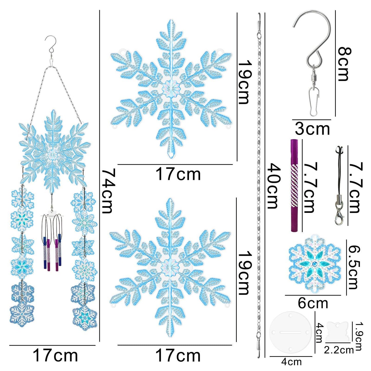 Accessoires- Wandbehänge(Schneeflocke) - Jetzt bei diamondspainting kaufen