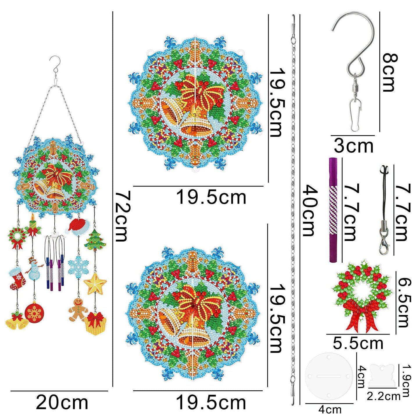 Accessoires- Wandbehänge(Weihnachtsglocken) - Jetzt bei diamondspainting kaufen