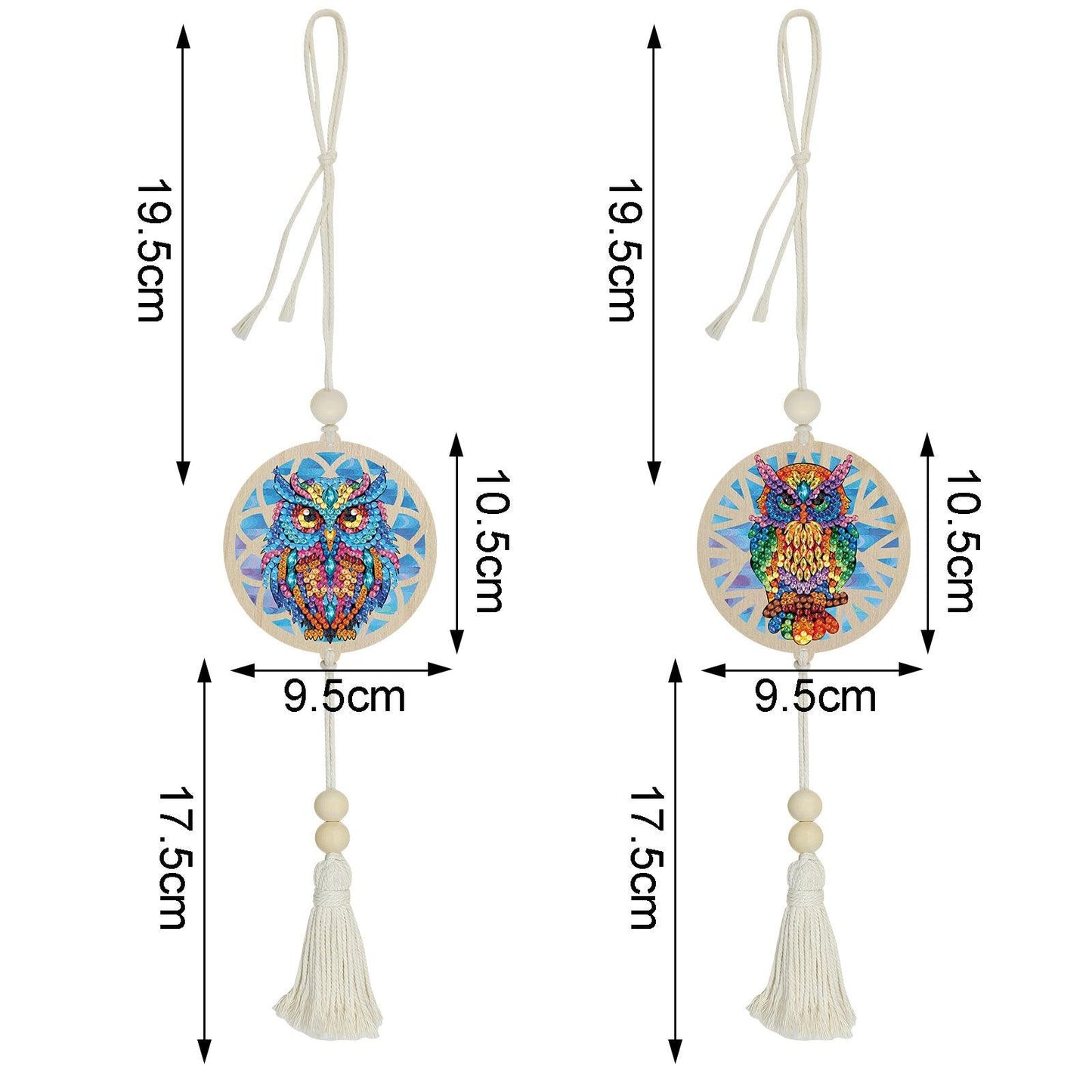 Accessoires- Wanddekoration, zweiteiliges Set(Eule) - Jetzt bei diamondspainting kaufen