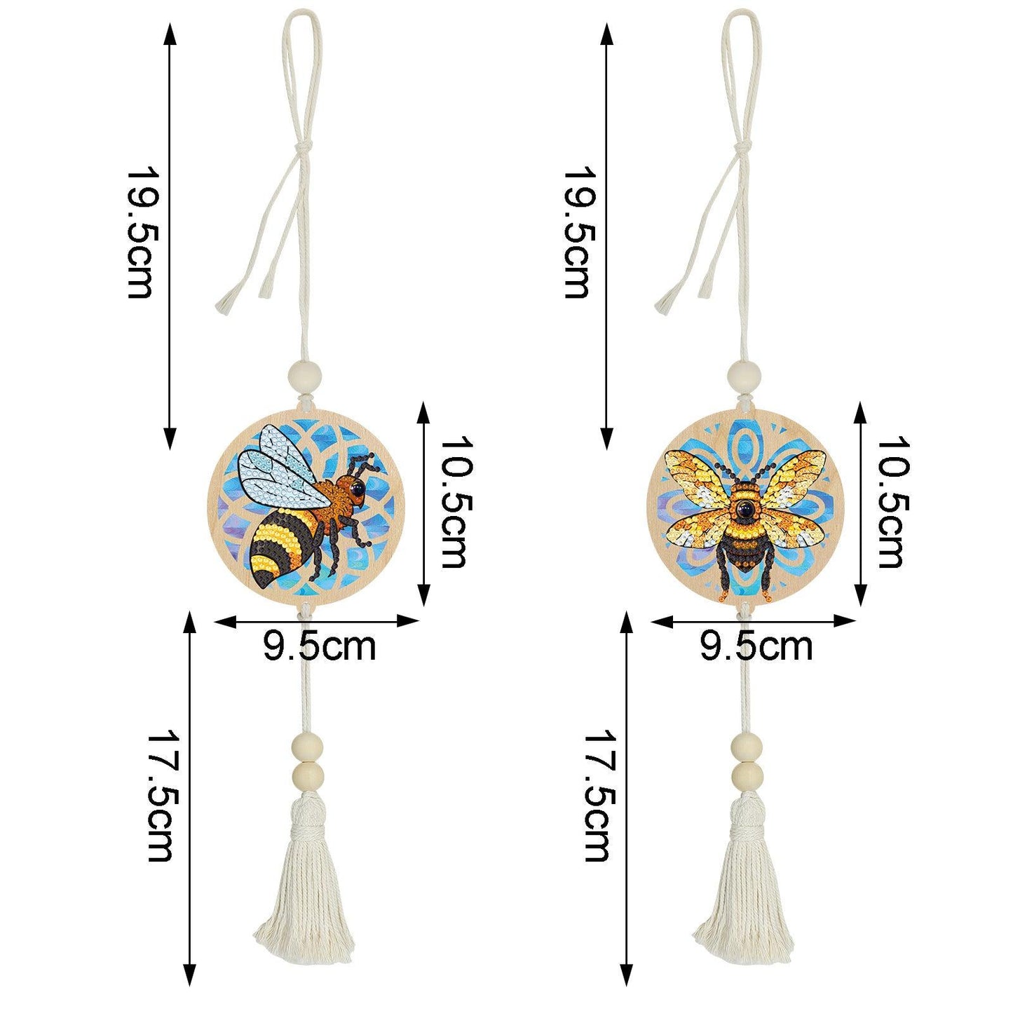 Accessoires- Wanddekoration, zweiteiliges Set(Schwarze und gelbe Biene) - Jetzt bei diamondspainting kaufen
