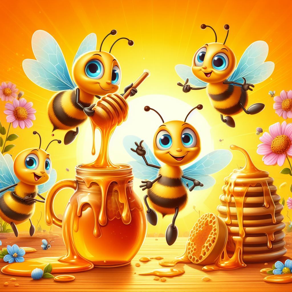 Diamond Painting-Bienen, die Honig auspressen - Jetzt bei diamondspainting kaufen