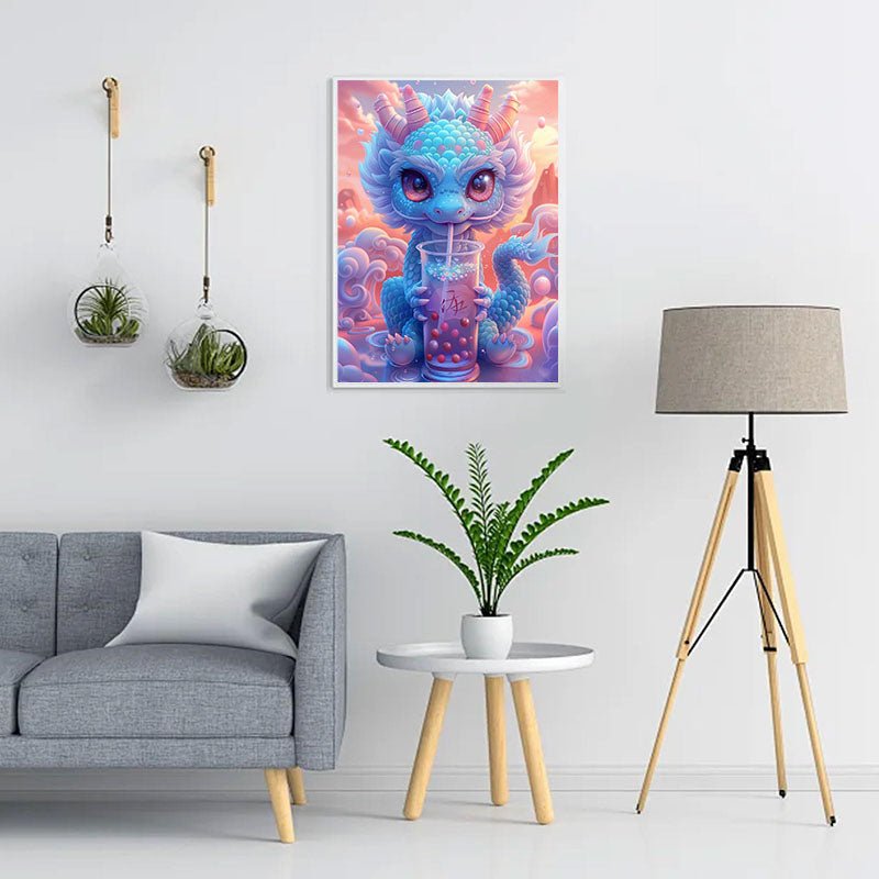 Diamond Painting-Blauer Drache