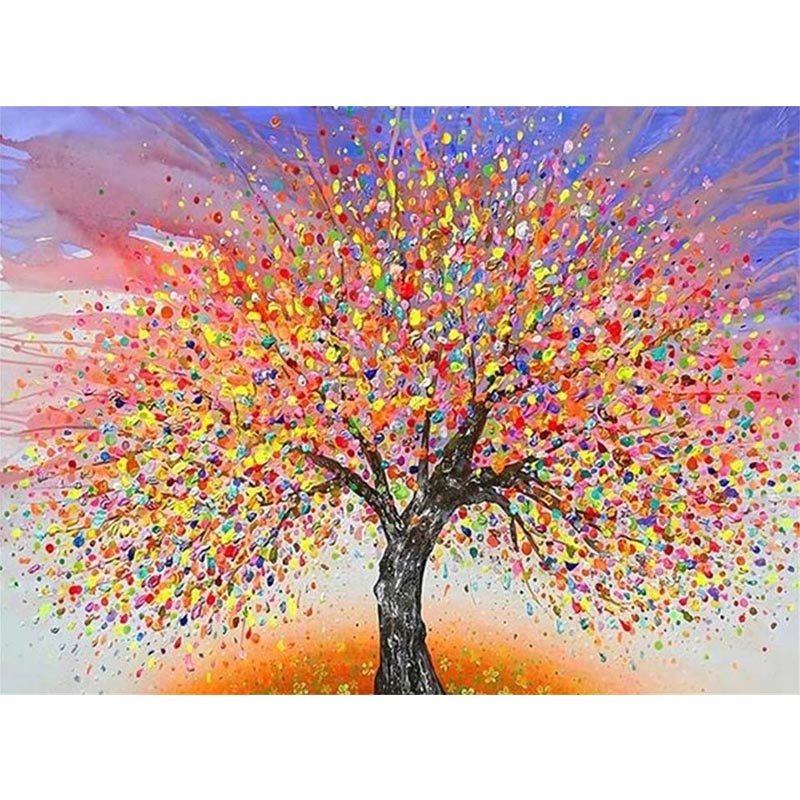 Diamond Painting-Bunter Baum