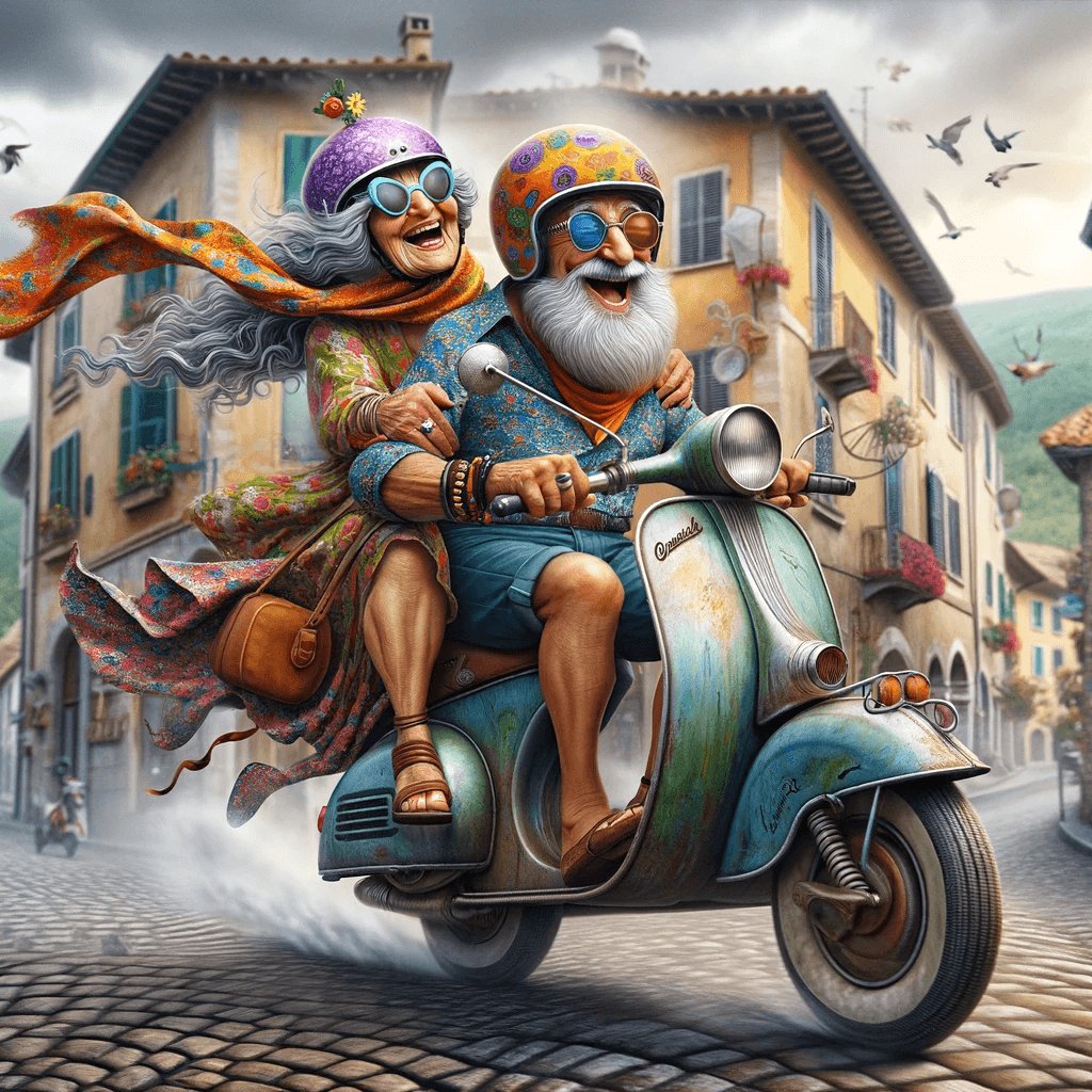 Diamond Painting-Der alte Mann auf dem Motorrad - Jetzt bei diamondspainting kaufen