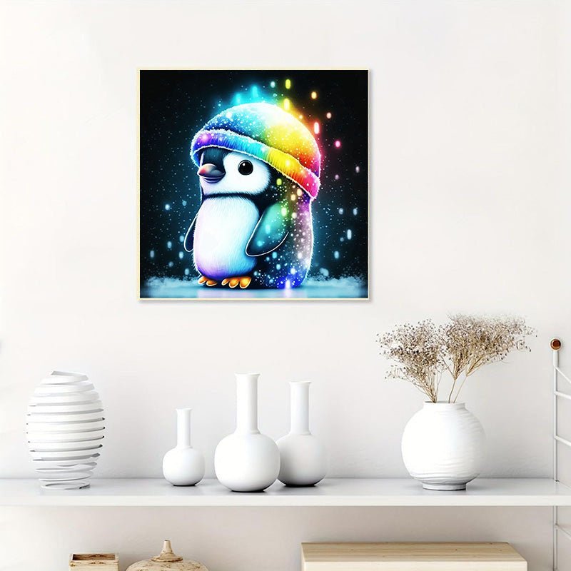 Diamond Painting-Der bunte Pinguin