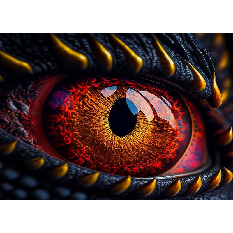 Diamond Painting-Drachenauge des Feuers