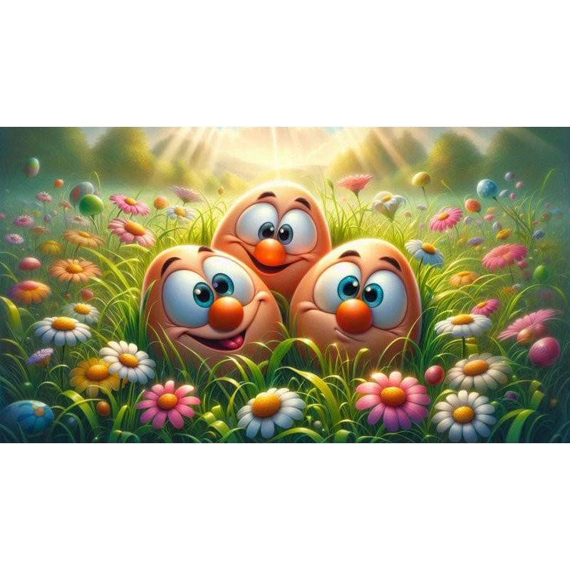Diamond Painting-Fröhliche Eierfreunde