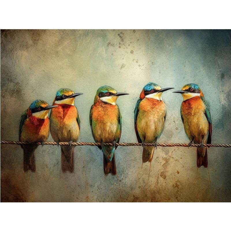 Diamond Painting-Fünf Freunde auf der Leine