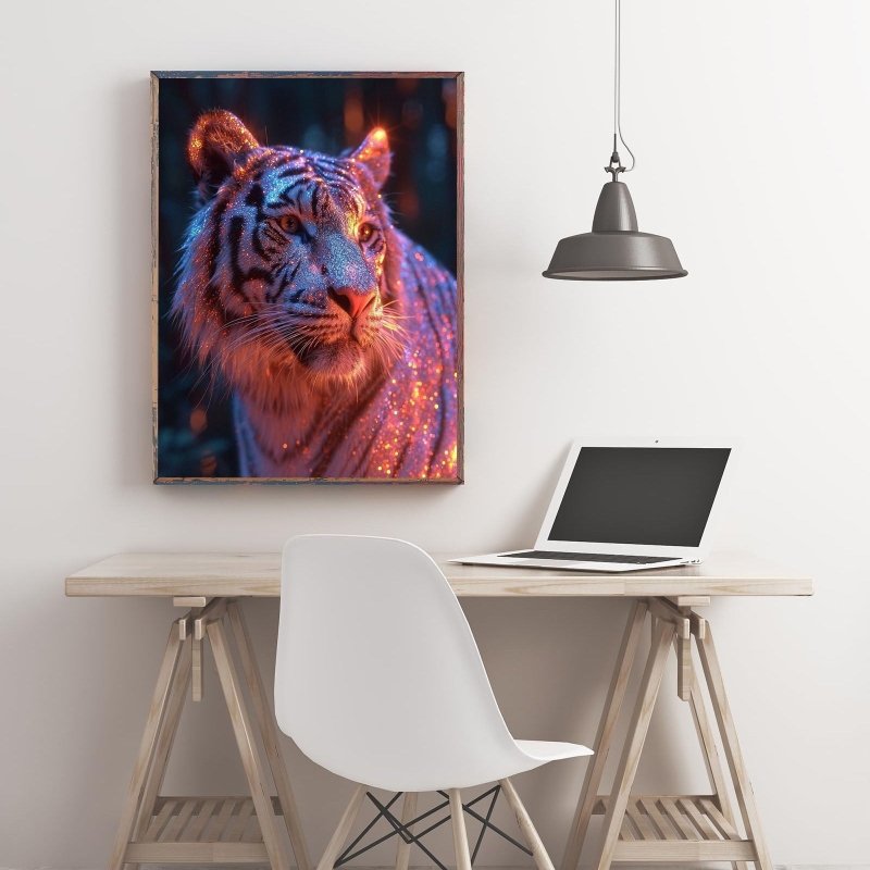 Diamond Painting-Glänzende Tiger