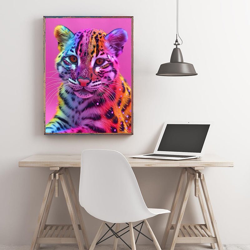 Diamond Painting-Glitzerleopard