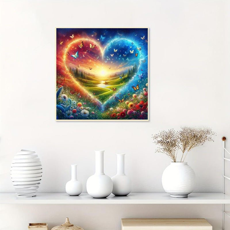 Diamond Painting-Herzförmige Prärie