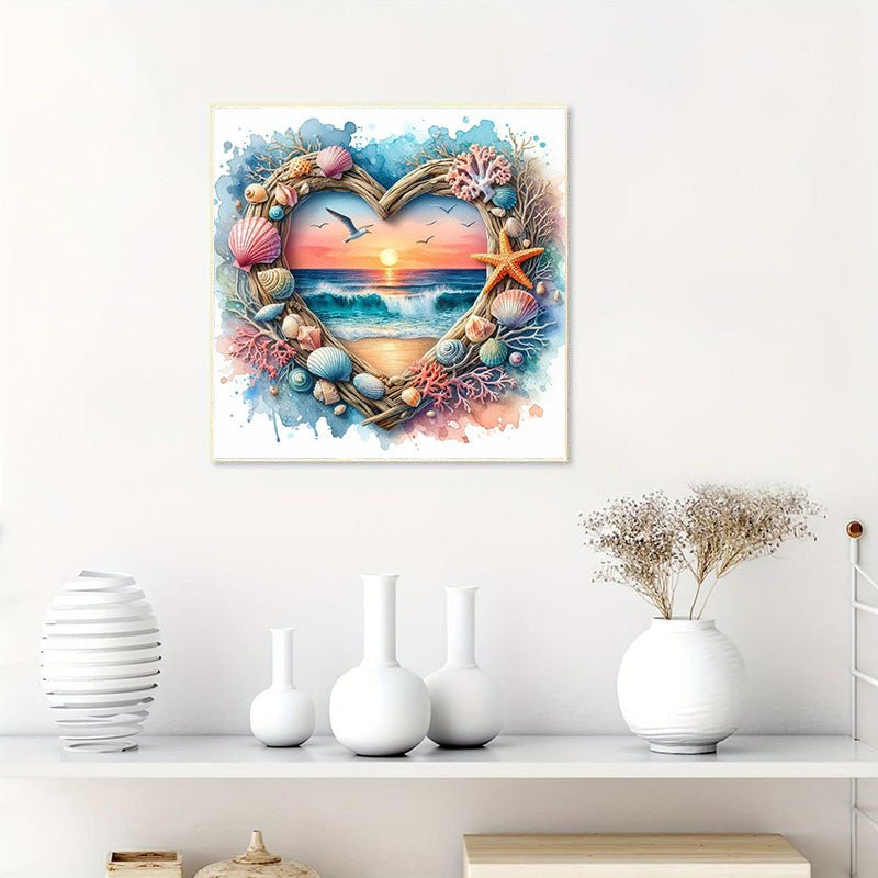 Diamond Painting-Herzstrand