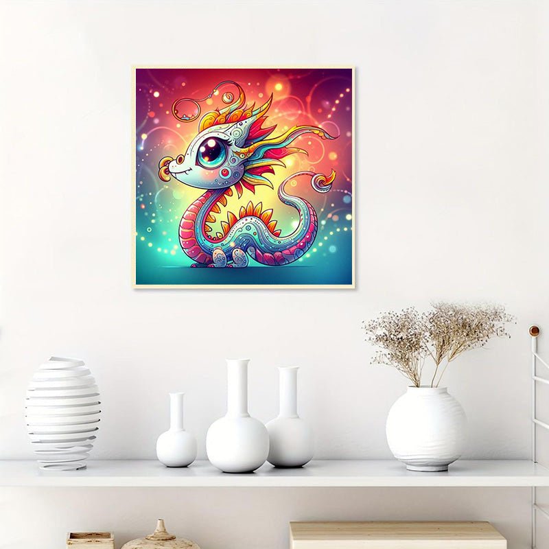 Diamond Painting-Kleiner Glücksdrache