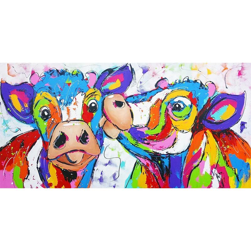 Diamond Painting-Kuhpärchen