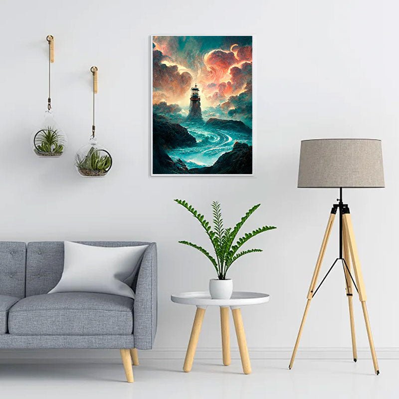 Diamond Painting-Leuchtturm