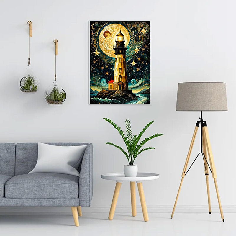 Diamond Painting-Leuchtturm