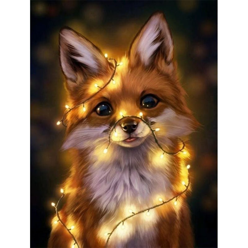 Diamond Painting-Licht und Fuchs