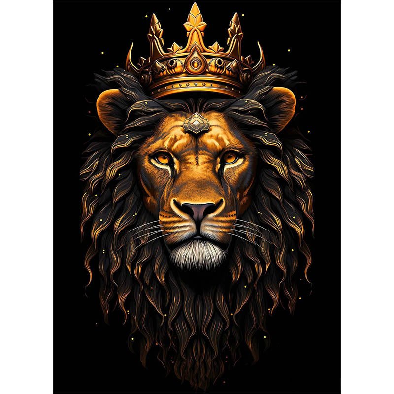 Diamond Painting- Löwe mit goldener Krone