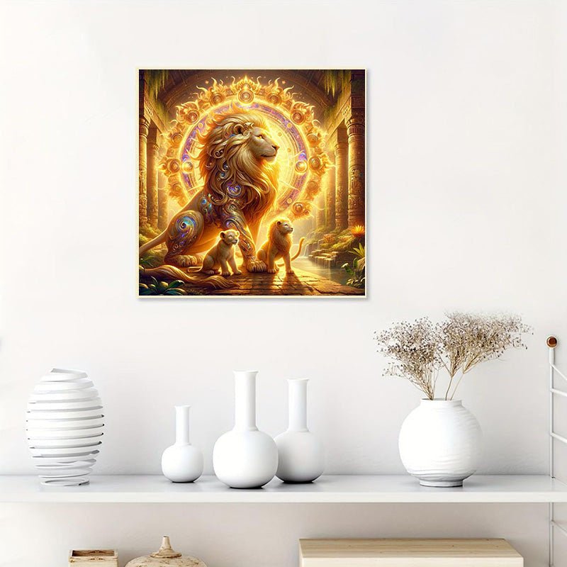 Diamond Painting-Mechanischer Löwe