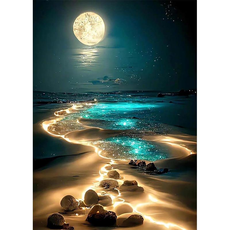 Diamond Painting-Moonlight Beach