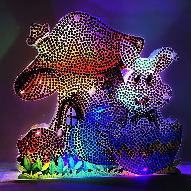 Diamond Painting-Osterhase mit Ostereiern Aufsteller-mit LED - Jetzt bei diamondspainting kaufen