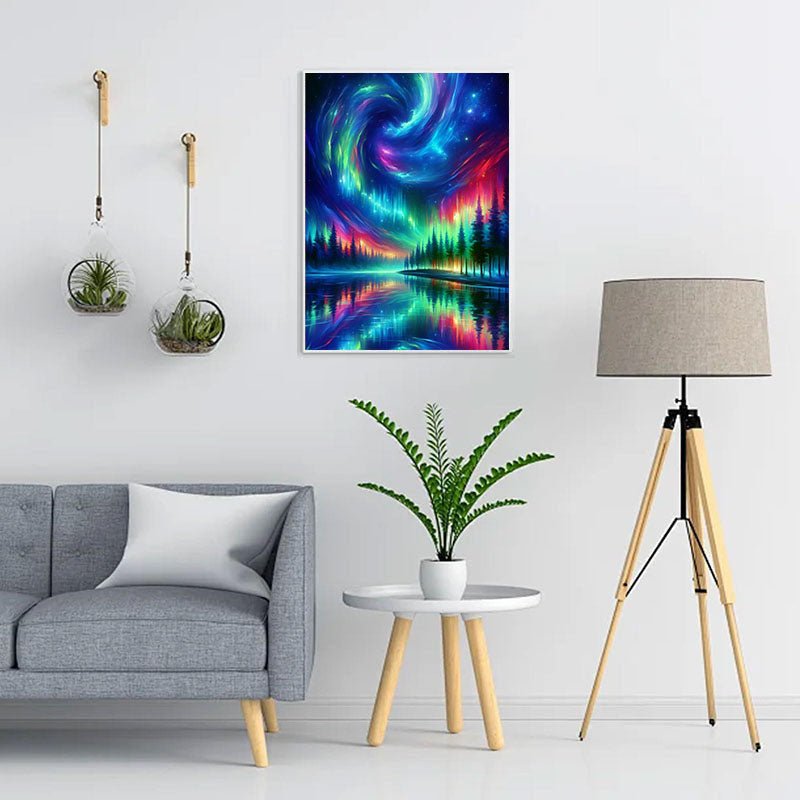 Diamond Painting-Polarlichtwirbel