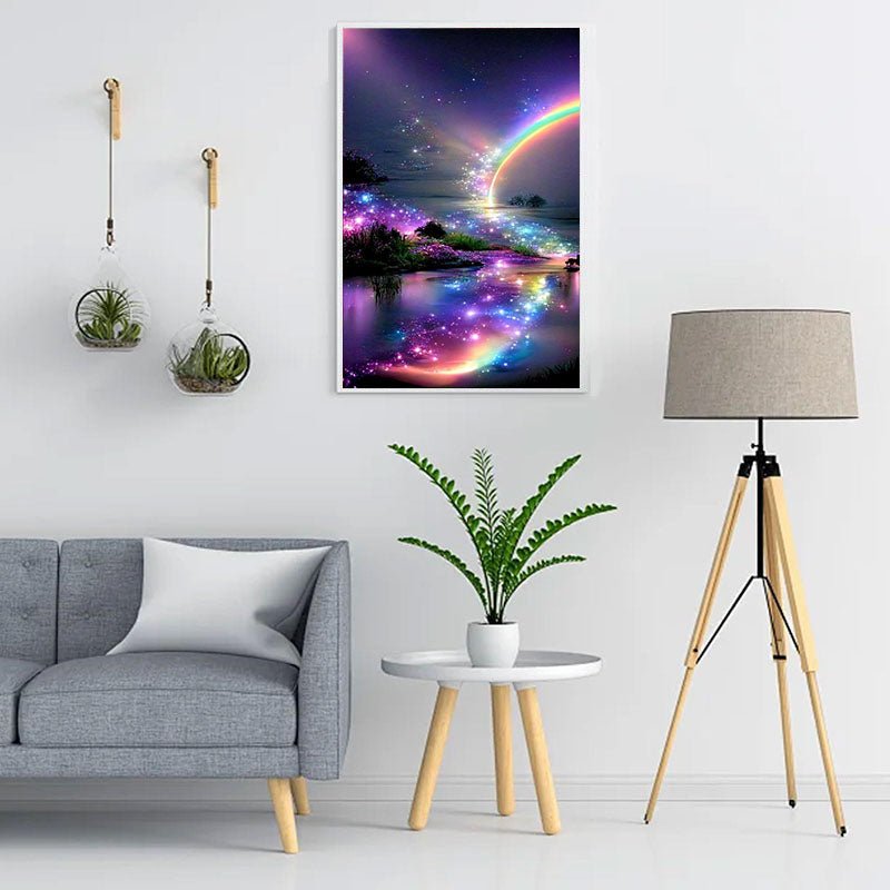 Diamond Painting-Regenbogen in der Nacht