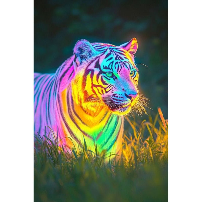 Diamond Painting-Regenbogen-Tiger