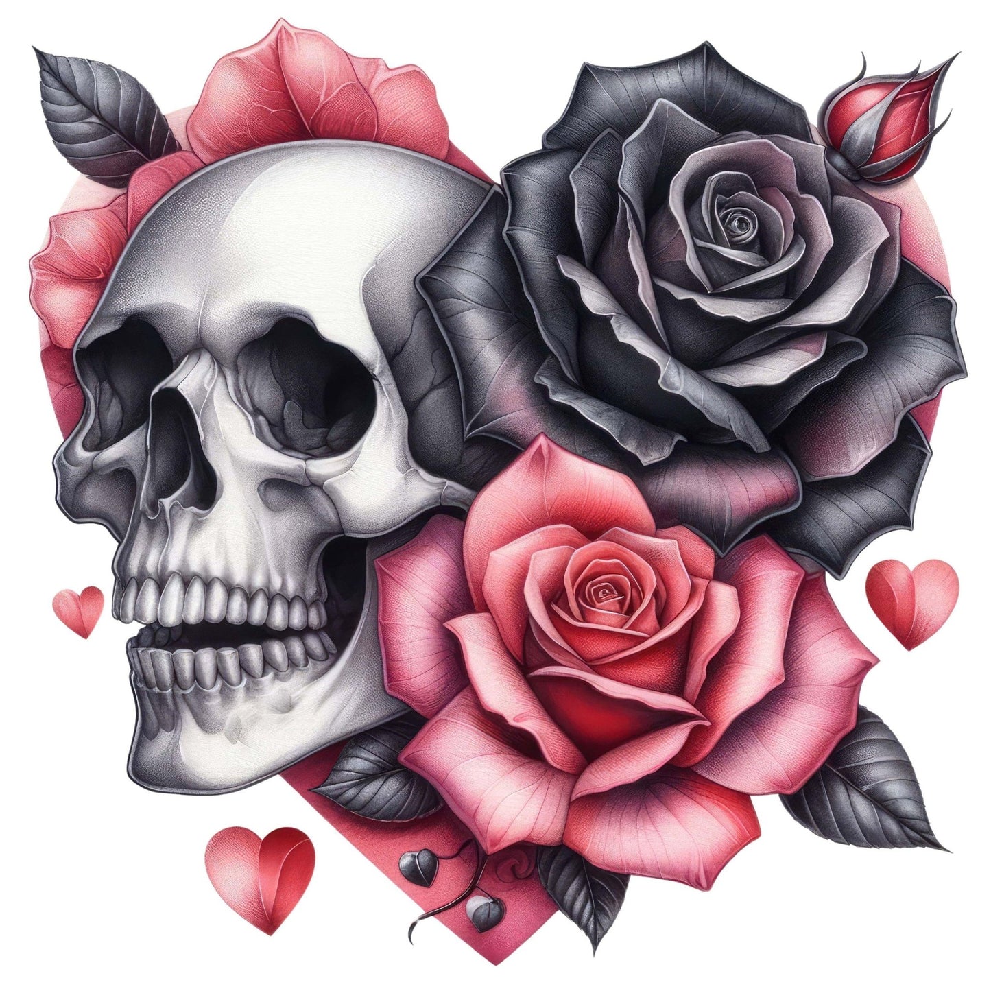 Diamond Painting-Schädelrose - Jetzt bei diamondspainting kaufen