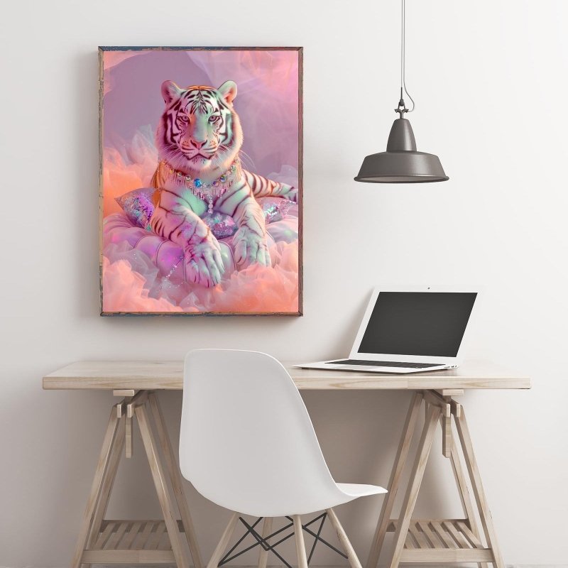 Diamond Painting-Tiger mit Diamanten