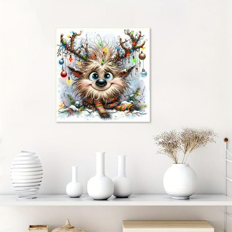 Diamond Painting-Weihnachtsrentier