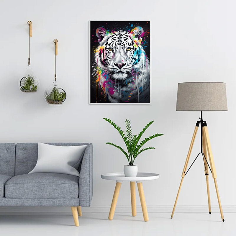 Diamond Painting-Weißer Tiger