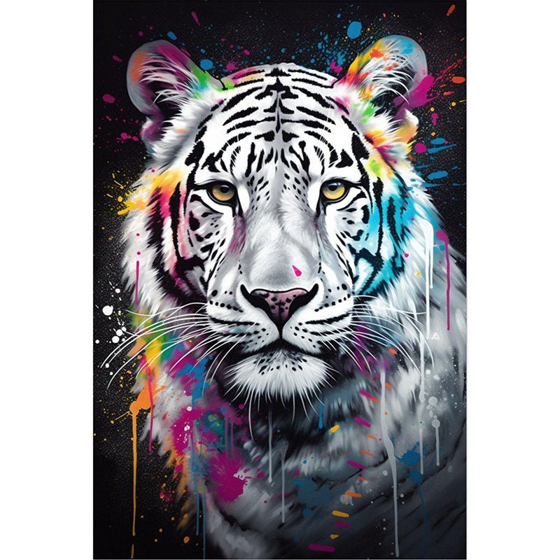 Diamond Painting-Weißer Tiger
