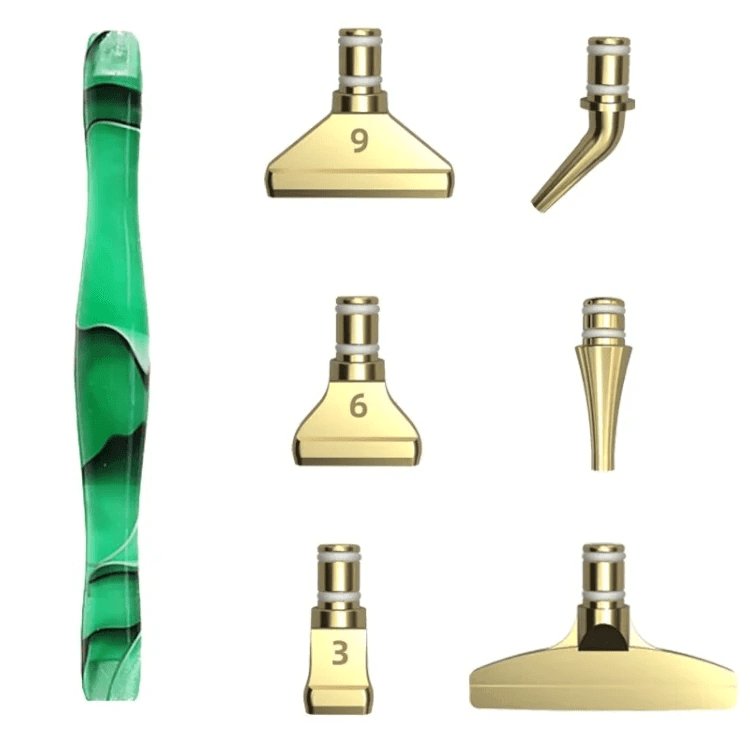 Ergonomischer Stift mit 6 Metall Aufsätzen - Diamond Painting - Jetzt bei diamondspainting kaufen