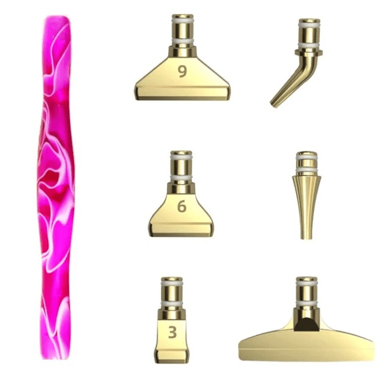 Ergonomischer Stift mit 6 Metall Aufsätzen - Diamond Painting - Jetzt bei diamondspainting kaufen