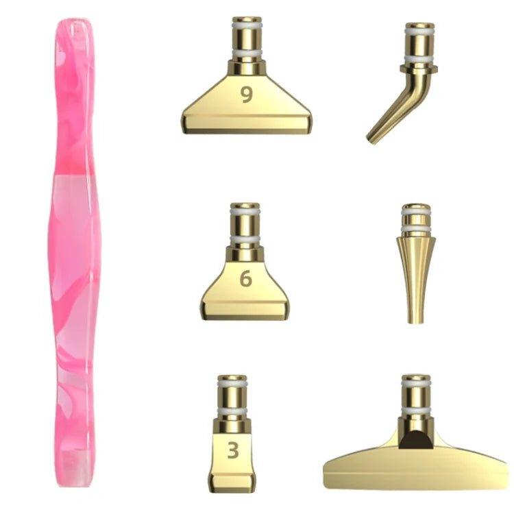 Ergonomischer Stift mit 6 Metall Aufsätzen - Diamond Painting - Jetzt bei diamondspainting kaufen