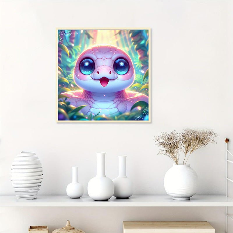 GRATIS Diamond Painting - Glücksschlange des Waldes