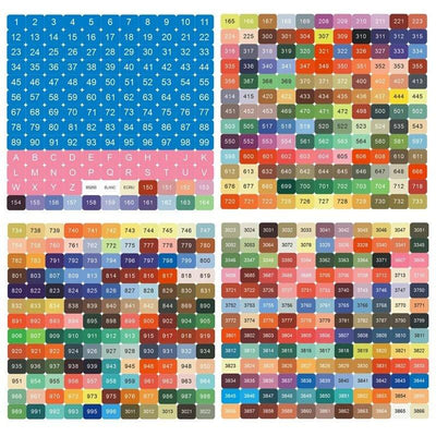 447 DMC Farben Aufkleber eckig- Diamond Painting - Jetzt bei diamondspainting kaufen