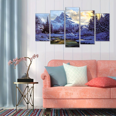 5 Paneele Diamond Painting-Schneeberg - Jetzt bei diamondspainting kaufen