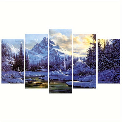 5 Paneele Diamond Painting-Schneeberg - Jetzt bei diamondspainting kaufen