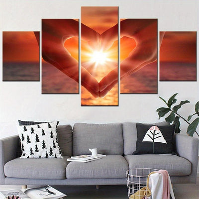 5 Paneele Diamond Painting-Sonnenuntergang - Jetzt bei diamondspainting kaufen