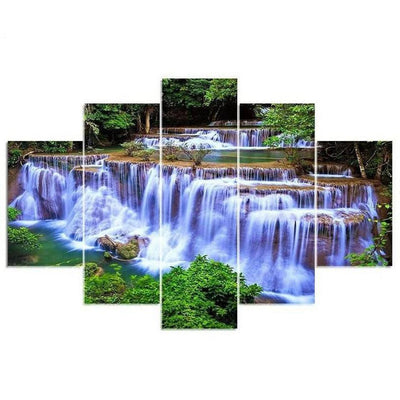 5 Paneele Diamond Painting-Wasserfall - Jetzt bei diamondspainting kaufen