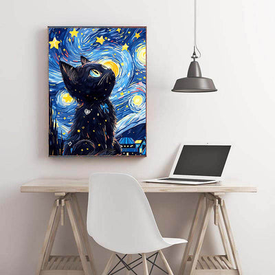 Diamond Painting-Sternenkatze